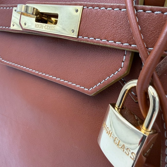 HIGH-CLASS by Claudio Budel 1971 MILANO 30 Bag in Gold Brown • Made in ITALY - Picture 5 of 16